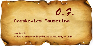 Oreskovics Fausztina névjegykártya